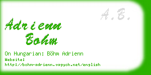 adrienn bohm business card